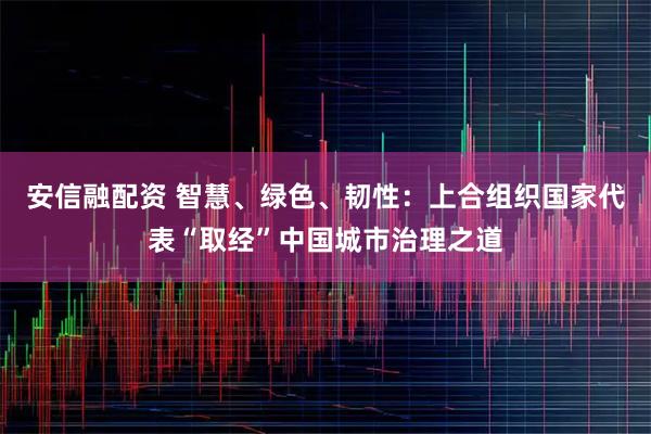 安信融配资 智慧、绿色、韧性：上合组织国家代表“取经”中国城市治理之道
